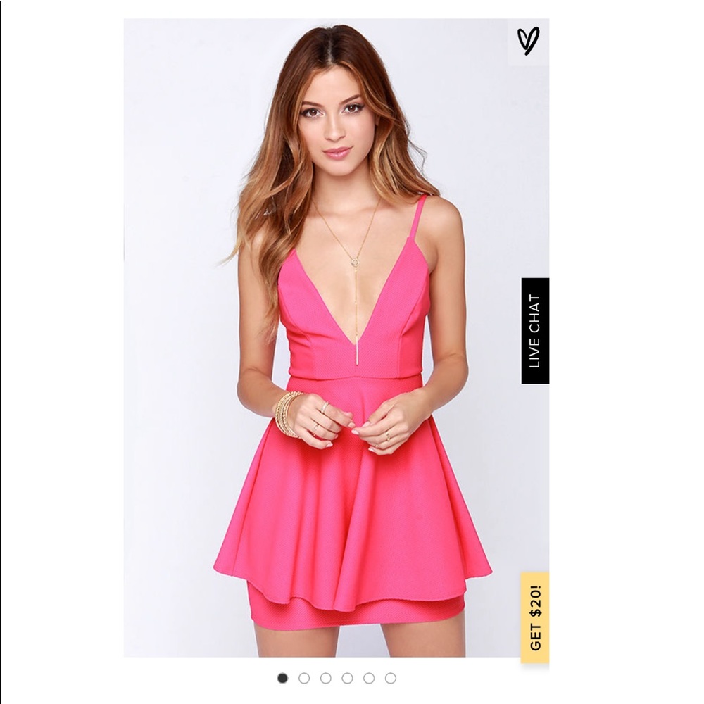 Lulu’s shoot to score hot pink dress
